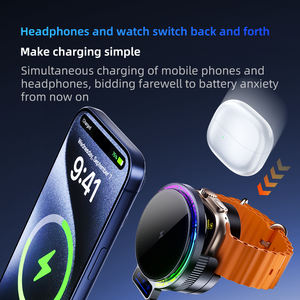 Nuevo Cargador Inalámbrico Magnético Multifuncional 2 en 1 para Auto con Carga Rápida de 15W y Luz para iPhone, Reloj y Auriculares - Product Image 3