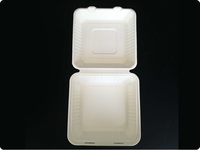 Boîtes à repas jetables pour plats à emporter, boîtes à gâteaux et hamburgers en pulpe, boîtes bento en papier écologiques et biodégradables