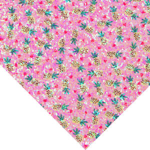 Miễn phí Mẫu sáng bóng chống mài mòn thân thiện với môi hữu cơ PU dưa hấu dâu tây in dày lát long lanh Twill vải Chunky - Product Image 4