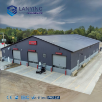 Almacén/Taller de Estructura de Acero Prefabricada Personalizada con Revestimiento de Panel PU, Certificación ISO CE, Estructura de Acero Prediseñada