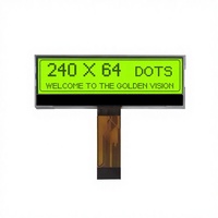Modul Layar LCD Grafis Monokrom FSTN Goldenvision 240x64 Kuning Hijau