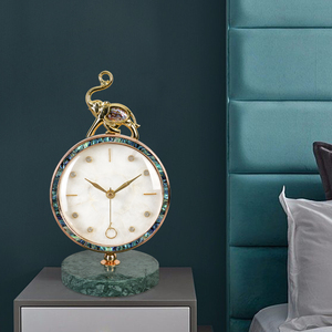 <span class=keywords><strong>Orologio</strong></span> di lusso moderno <span class=keywords><strong>orologio</strong></span> d'<span class=keywords><strong>oro</strong></span> scrivania laterale per soggiorno camera da letto al quarzo sveglia con ago regalo - Product Image 6