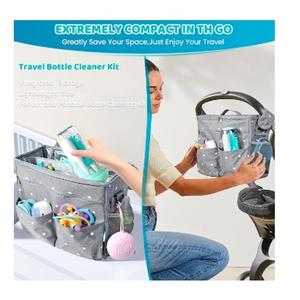 Kit de brosses manuelles en plastique pour biberons de voyage avec boîte de rangement – Nettoyant écologique pour biberons, tétines et pailles - Product Image 4