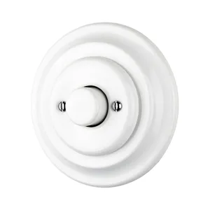 Household Vintage Porcelain Retro Ceramic Flush Mounted EU-P3 LED 5-150W Round Durable Dimmer Switches In Keruida
