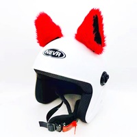 Accessoires d'oreille de casque léopard de sport de moto avec adhésif de fixation à crochet et boucle collante