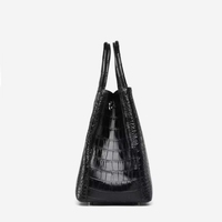 Sac à main de créateur pour femme en cuir de ventre de crocodile, doublure en cuir de vachette véritable, grande capacité, avec poignée supérieure, sac à bandoulière et sac porté croisé