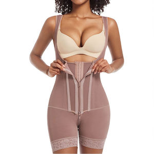 Body Moldeador de Mujer con Encaje, Alta Compresión, Control de <span class=keywords><strong>Abdomen</strong></span>, Corsé con Tirantes Ajustables y Cremallera - Product Image 1