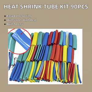 Tubo Termocontraíble de PE 3:1 con Pegamento, 90 Piezas, 8 Tamaños (1.6/2.4/3.2/4.8/6.4/7.9/9.5/12.7mm), 220V, Kit de Fundas para Cables - Product Image 2