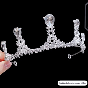 Tiara e corone per ragazze, fascia per capelli con cristalli, corona da <span class=keywords><strong>principessa</strong></span> con strass, accessori per capelli per feste di compleanno per ragazze - Product Image 6