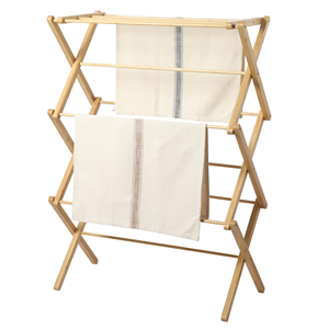 ราวตากผ้าพับได้ไม้ไผ่ทันสมัยพร้อมโครงเหล็ก สกรีนโลโก้ได้ตามต้องการ ขายดี - Product Image 4