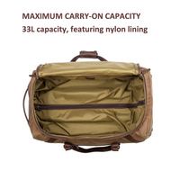 Sac de voyage à roulettes en toile cirée MGB, sac de sport premium, valise à roulettes, sac de week-end, sac de sport pour homme