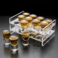 Support de Verres en Acrylique, Plateau à Shots, Présentoir Personnalisé avec Logo pour Bar, Boîte de Nuit, Fête, Vente en Gros