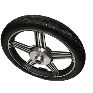 Haute qualité 16X2.125 PU <span class=keywords><strong>roue</strong></span> en alliage d'aluminium noir Non gonflable Tubeless nouvel état pour restaurant de détail <span class=keywords><strong>prix</strong></span> de gros - Product Image 1