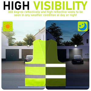 بيع بالجملة صدرية عمل ملابس سلامة العمل سترة عاكسة مخصصة مع شعار - Product Image 6