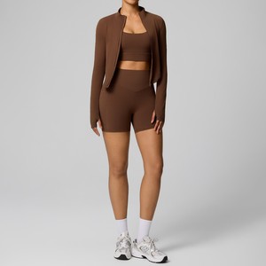 Conjunto de yoga exclusivo transfronterizo - Traje deportivo altamente elástico y transpirable - Conjunto deportivo moldeador de tres piezas - Product Image 6