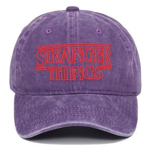 Casquettes de sport pour hommes <span class=keywords><strong>Stranger</strong></span> <span class=keywords><strong>Things</strong></span> de haute qualité, 6 panneaux, logo brodé personnalisé, casquettes de baseball classiques avec boucle en métal - Product Image 4