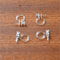 Clip d'oreille en forme de U avec perle transparente transformée en boucles d'oreilles sans clous perforants