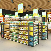 Étagères de présentation de supermarché mini-démontables réglables pour la vente au détail avec conception 3D gratuite