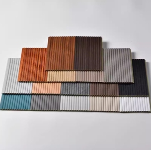 Compra grupal Desbloqueo de tiras de rejilla de PVC precortadas Panel de pared WPC Instalación rápida DIY <span class=keywords><strong>Paredes</strong></span> de almacén industrial - Product Image 1