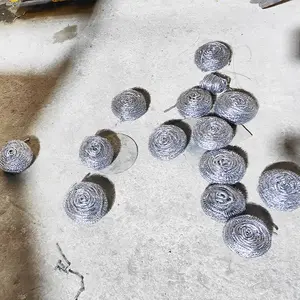 Macchina per la produzione di spugne metalliche a sfera pulita da cucina a 5 teste ad alta velocità per la produzione di pagliette in acciaio inossidabile