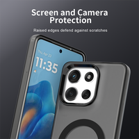 Coque de téléphone magnétique souple et fine, finition mate anti-traces de doigts, protection d'écran et de lentille surélevée pour Motorola G56/Edge 60 Pro