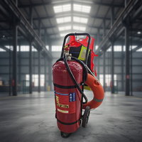Extincteur à eau de classe A SANHUI 25L/45L en acier inoxydable rouge sur roues avec garantie de 36 mois, certifié GB 4351.1-2005