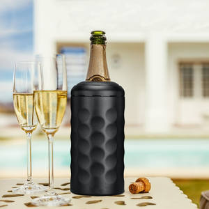 Reekoos paslanmaz çelik şarap şişesi soğutucu çift duvarlı yalıtımlı Chiller tutucu için kırmızı beyaz şampanya seyahat hediyesi - Product Image 6