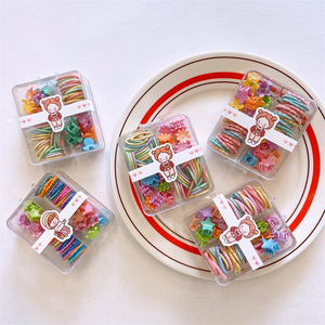 YUCAT gros mignon enfants coréen pinces pinces à cheveux accessoires bébé cheveux cravate griffe ensemble avec boîte pour filles enfants - Product Image 2