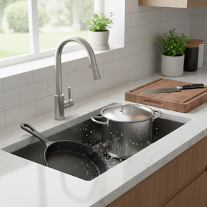 [CALMFORTE] CALMFORTE 860 Kitchen Sink with Deep Capacity Bowl for Heavy Cooking Tools and Washing Tasks - Product Image 3