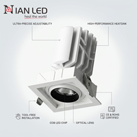 Spot LED blanc sans cadre AC85-265V à changement de couleur, grand angle, anti-éblouissement, encastrable Wi-Fi
