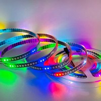 Светодиодные ленты WS2815 WS2812 144D/M RGB Smart с индивидуальными цифровыми пикселями, 5В 12В SMD5050 RGB с IC, умные светодиодные ленты WS2812b
