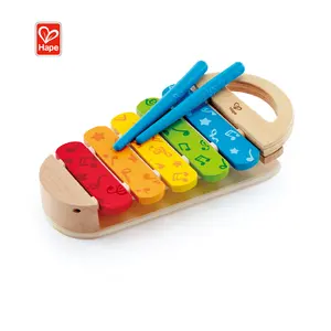 Hape孩子们玩彩虹木琴音乐木质幼儿玩具