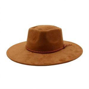 OEM Vegan Suede Fedora <b>Hat</b> - Heart Crown and Wide Brim for Promotional Activities - Product Image 4