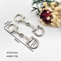 Connecteur de bikini en alliage de zinc avec boucle de chaîne de type Horsebit, style vintage et tendance, pour la décoration des bretelles de maillot de bain