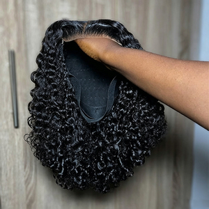 Perruques frontales sans colle de 8 pouces en cheveux humains, pré-épilées, prêtes à porter, cheveux vietnamiens, perruques de luxe bouclées profondes, dentelle pré-coupée birmane - Product Image 4