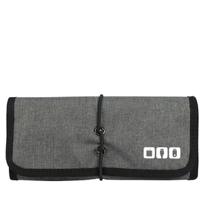 Sac de rangement enroulable pour câbles et accessoires technologiques en nylon de haute qualité, pliable, style tendance pour les voyages - Product Image 1