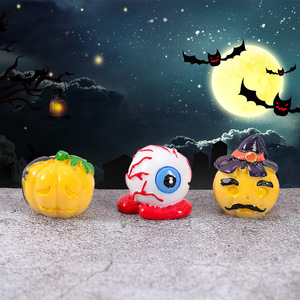 Figuras de Resina en Miniatura de Halloween, Calabaza, Globo Ocular, Fantasma, Sombrero de Bruja, Decoración para Interiores - Product Image 2