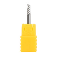 Fraise en spirale à une dent en carbure 3.175 4mm 6mm 8mm 10mm avec revêtement DLC 2A pour aluminium, acrylique, PVC, bois
