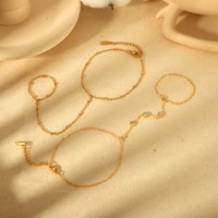 Pulsera de Acero Inoxidable de Moda con Certificado CE, Resistente al Deslustre, Impermeable, Cadena para Dedos en Oro de 18k