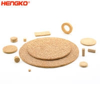 Filtre à air HENGKO en poudre métallique poreuse, filtre en bronze fritté pour huiles hydrauliques et systèmes de lubrification