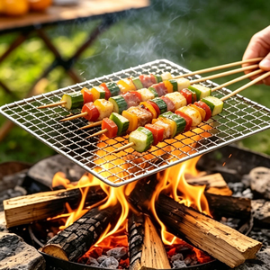 Yuking Factory Wholesales Square Hole Plain Weave 304 Stainless Steel <b>Wire</b> <b>Mesh</b> BBQ Screen Welded Heat Resistant 0.8-1.2mm - Product Image 6