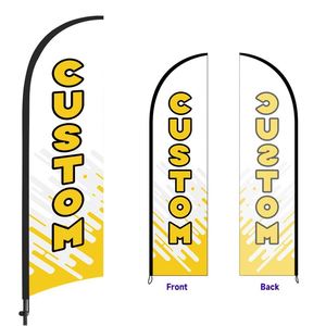 Bandera de Plumas Personalizada para Playa, Impresión Digital, Tela de Poliéster Rectangular de 60X240cm con Mástil de Fibra de Vidrio de 3.4M - Product Image 2