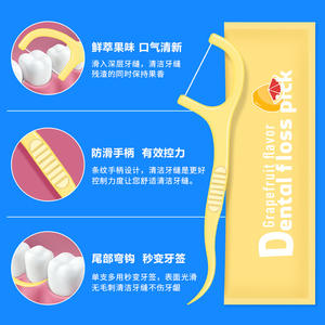 Palillos de Hilo Dental con Sabor a Fruta en Envases Individuales, 10 Palillos por Bolsa, Juego Combinado; Hilo Dental con Sabor a Menta Hecho de Plástico - Product Image 5