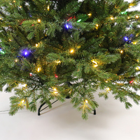 Sapin de Noël artificiel LED sur pied de haute qualité, écologique, avec lumières multicolores, décoration intérieure pour les fêtes