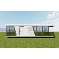 Cabaña Móvil Prefabricada de Acero, Ecológica, Tipo Cápsula Espacial, Mini Villa Portátil Moderna y Personalizable para Exteriores