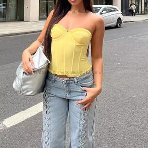 Bustier sexy en dentelle avec gel sculptant, dos nu, transparent, pour femme, style mode - Product Image 2