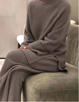 Nouvel Arrivage 2026 – Ensemble Pull et Pantalon Tricoté Décontracté Ample à Manches Longues pour Femme – Collection Hiver