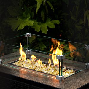 Verre à feu trempé rose or rose réfléchissant de 1/2 pouces pour cheminée et décor de foyer à usage industriel pour la cuisine et la salle à manger - Product Image 6