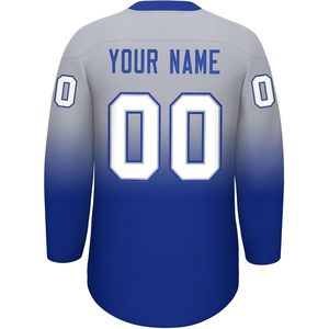 Personalized V-Neck Hockey Jersey Men Youth Custom <b>Name</b> Number Sublimated Moisture Wicking Ice Hockey Apparel - Product Image 2