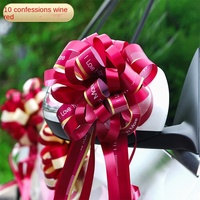 Décoration florale pour voiture de mariage, nœud papillon en plastique, ruban en gaze de neige pour cortège de mariage, ruban décoratif pour la disposition de la pièce